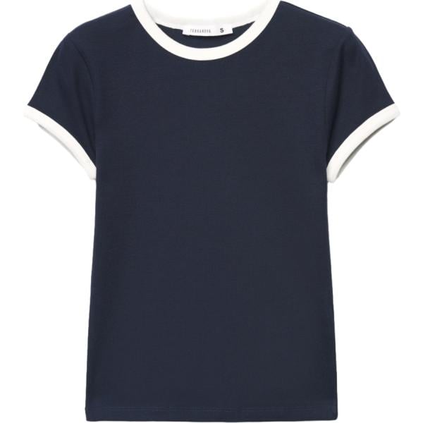 t-shirt Terranova blu tinta unita