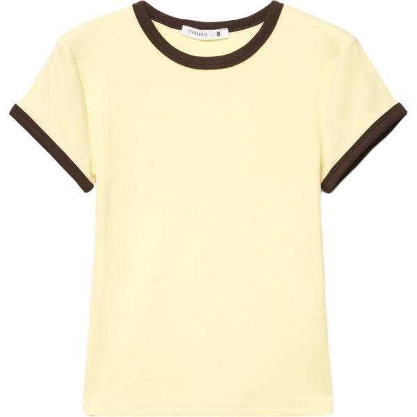 t-shirt Terranova marrone tinta unita