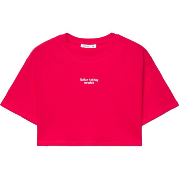 t-shirt Terranova rosso con stampe