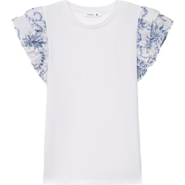 t-shirt Terranova bianco tinta unita