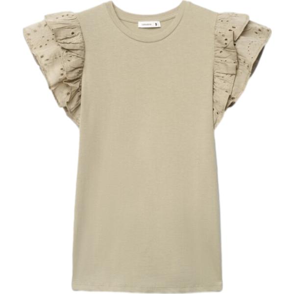t-shirt Terranova marrone tinta unita