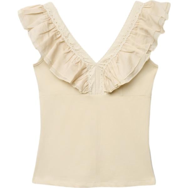 top Terranova bianco tinta unita