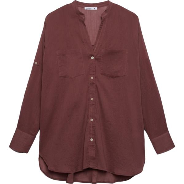 camicie Terranova marrone tinta unita