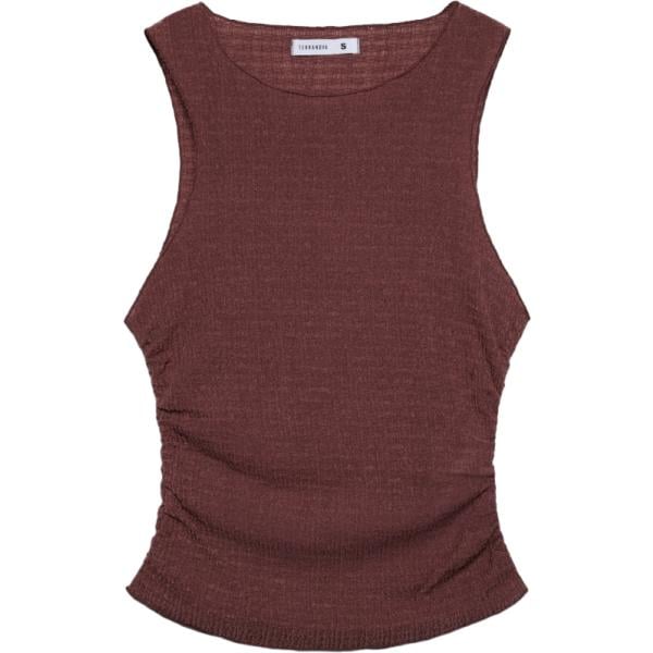 top Terranova marrone tinta unita