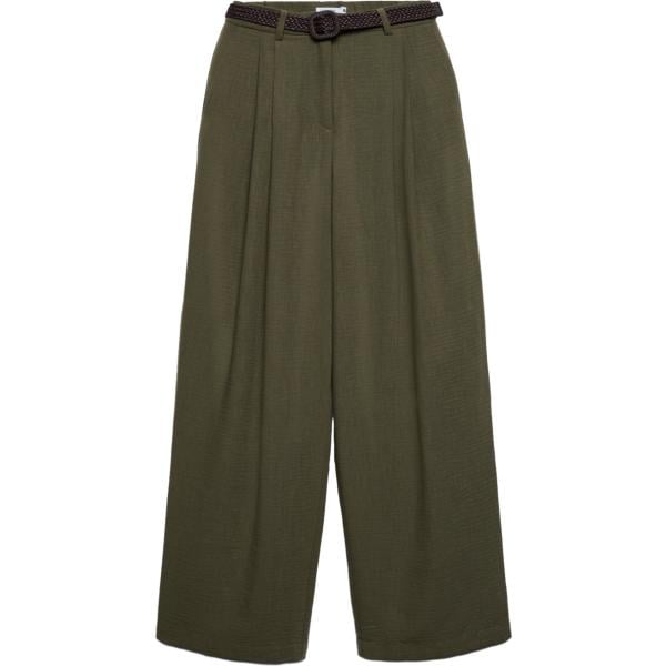 pantaloni Terranova verde tinta unita