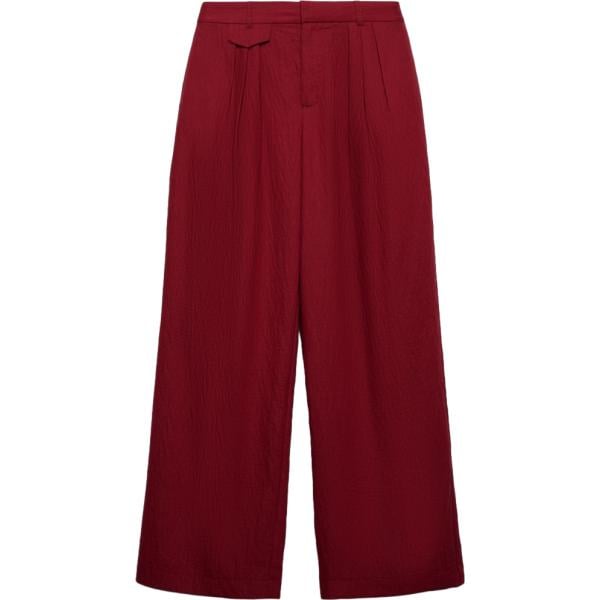 pantaloni Terranova rosso tinta unita