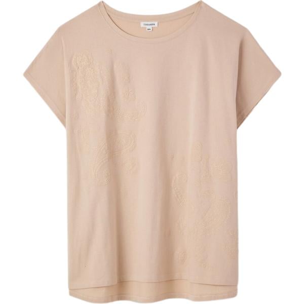 t-shirt Terranova marrone con stampe