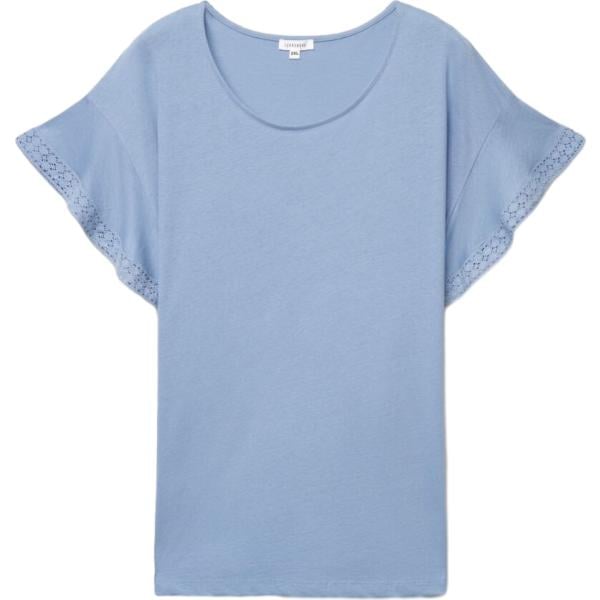 t-shirt Terranova blu tinta unita