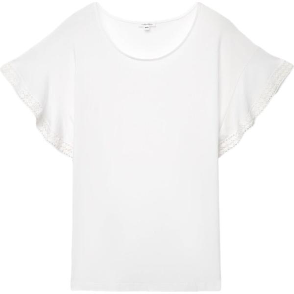 t-shirt Terranova bianco tinta unita