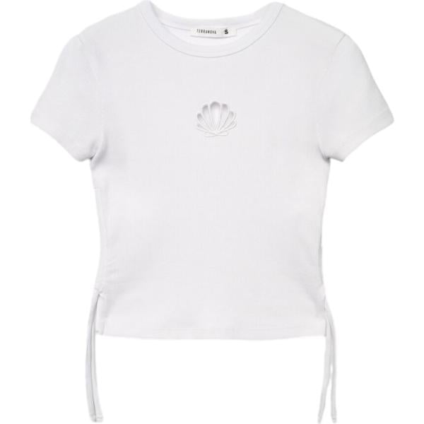 t-shirt Terranova bianco tinta unita