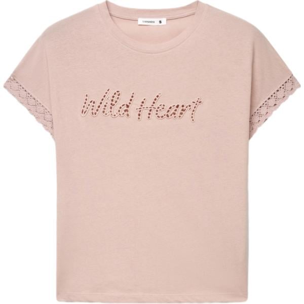 t-shirt Terranova marrone con stampe