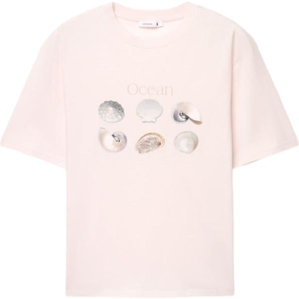 t-shirt Terranova bianco con stampe