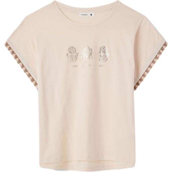 t-shirt Terranova bianco con stampe