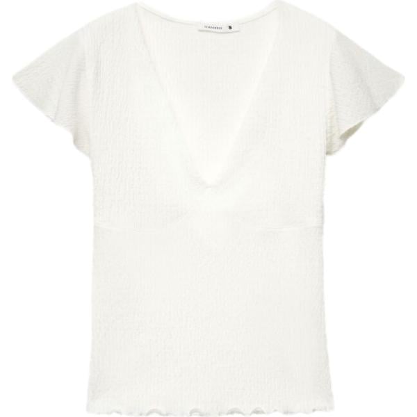 t-shirt Terranova bianco tinta unita