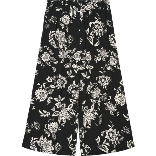 pantaloni a palazzo Terranova nero a fiori