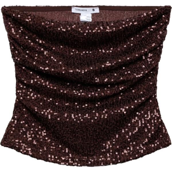 top Terranova marrone tinta unita