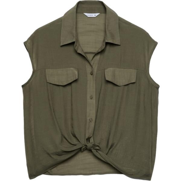 camicie a manica corta Terranova verde tinta unita