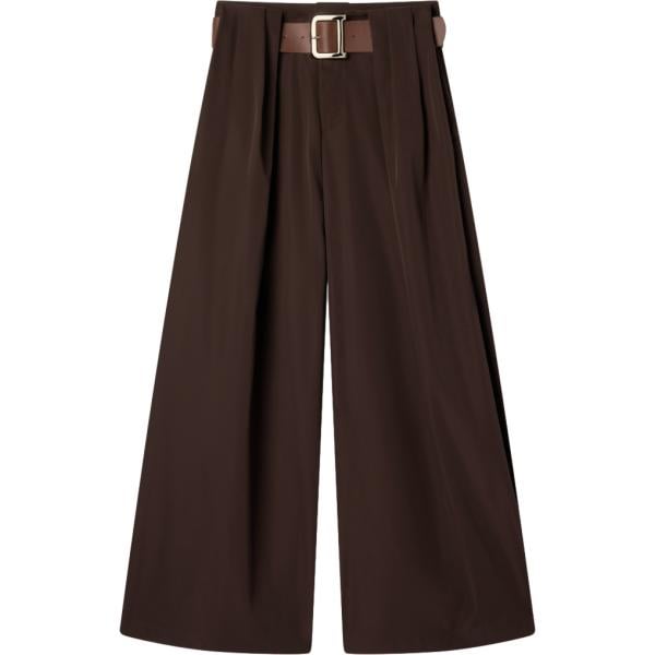 pantaloni Terranova marrone tinta unita