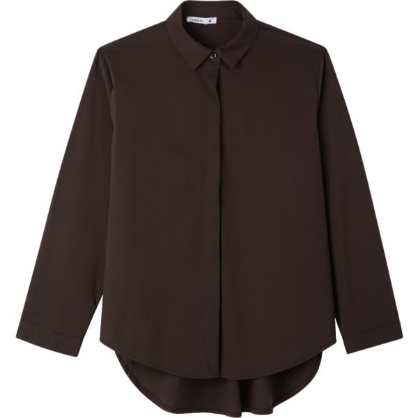 camicie Terranova marrone tinta unita