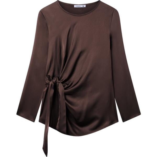 bluse Terranova marrone tinta unita