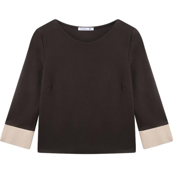 t-shirt Terranova marrone tinta unita