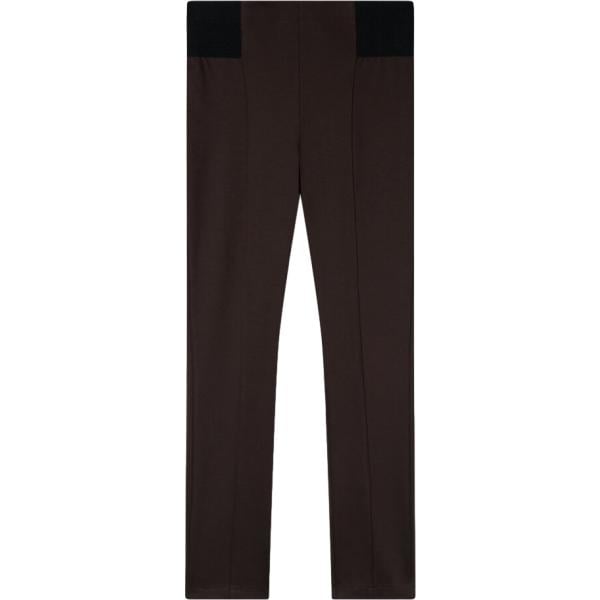 Pantaloni da donna in marrone scuro lungo in viscosa Terranova