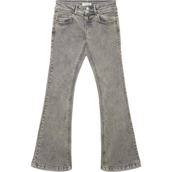 jeans a zampa Terranova grigio tinta unita