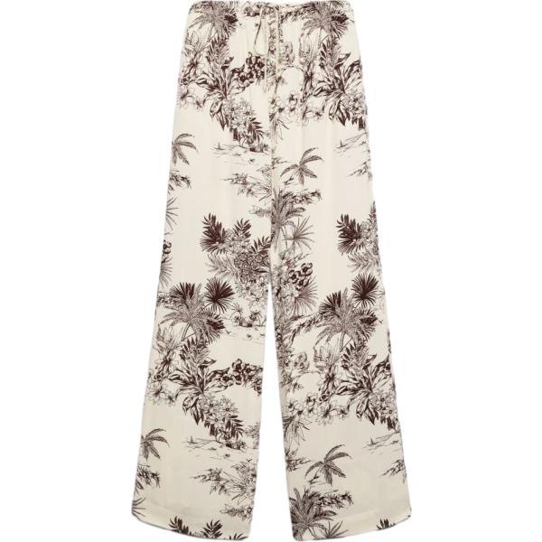 pantaloni Terranova bianco con stampe