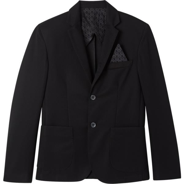 giacca soprabito da uomo in nero pece monopetto Terranova