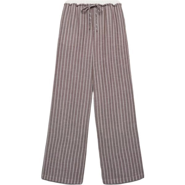 pantaloni Terranova marrone a righe