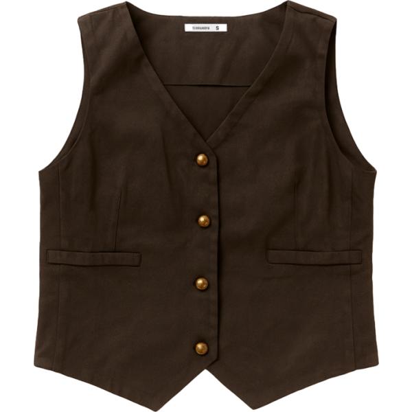 gilet Terranova marrone tinta unita