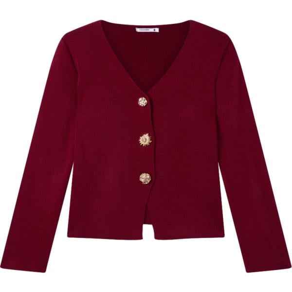 cardigans Terranova rosso tinta unita