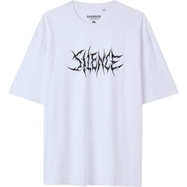 t-shirt Terranova bianco con stampe