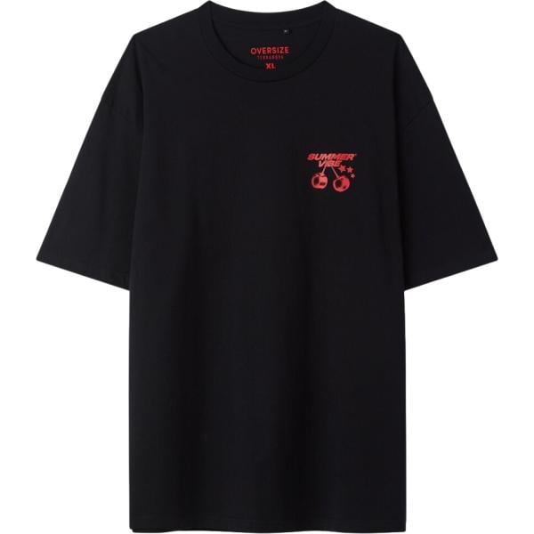 t-shirt Terranova nero con stampe
