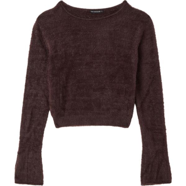 pullovers Terranova marrone tinta unita