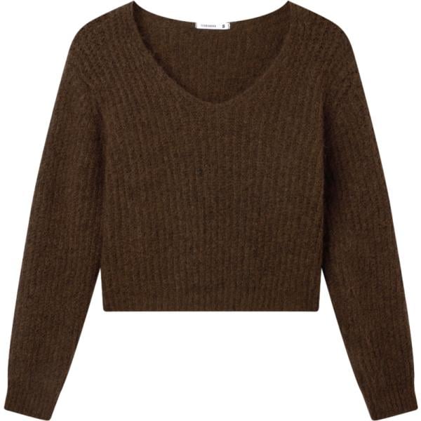 maglieria Terranova marrone tinta unita