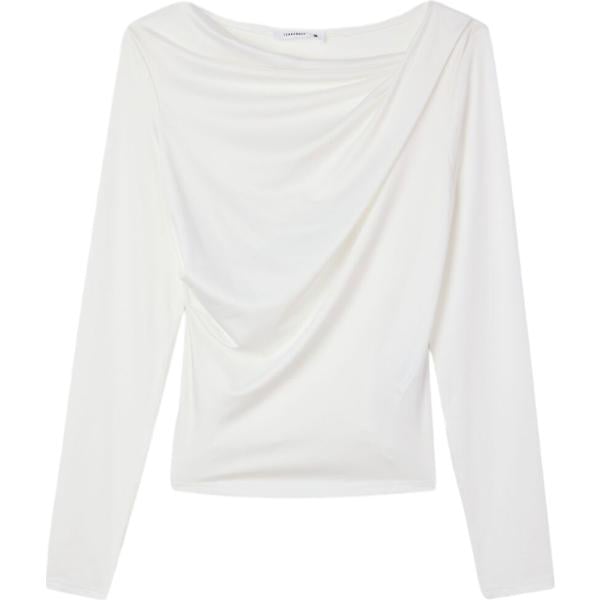 t-shirt Terranova bianco tinta unita