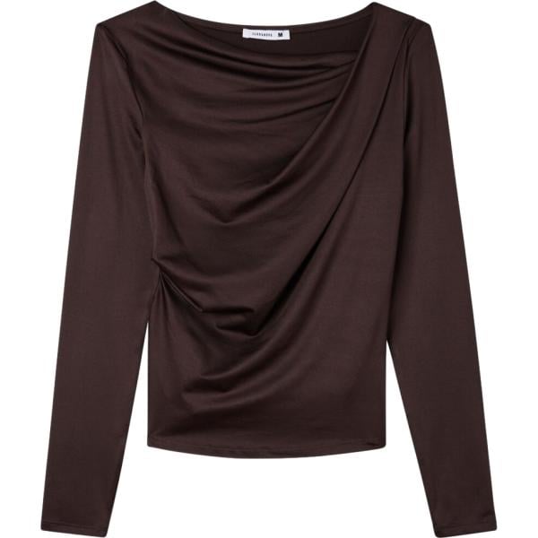 t-shirt Terranova marrone tinta unita
