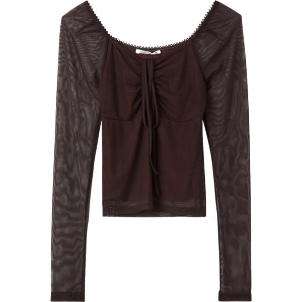 t-shirt Terranova marrone tinta unita