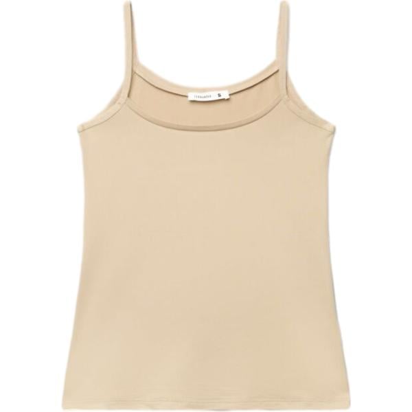 Canottiera da donna in beige sabbia con spalline Terranova Terranova