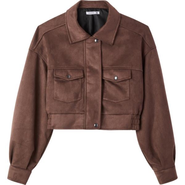 bomber Terranova marrone tinta unita