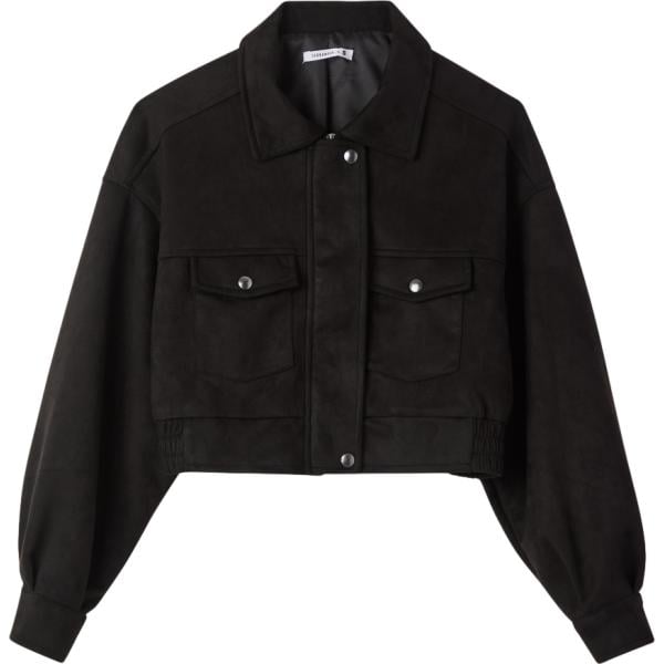 bomber Terranova nero tinta unita