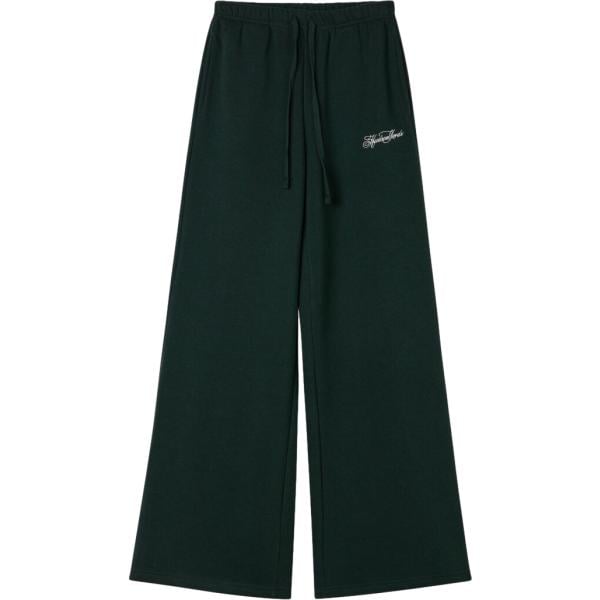 Pantaloni da donna in verde scuro con stampe lungo con coulisse Terranova
