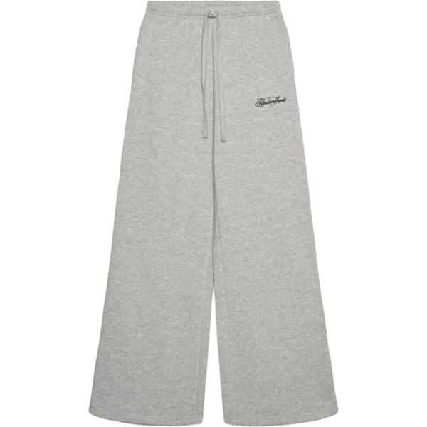 Pantaloni da donna in grigio chiaro con stampe lungo con coulisse Terranova