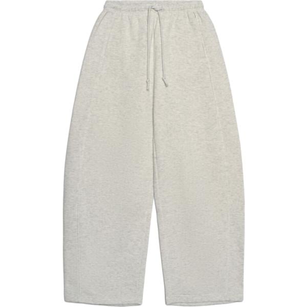 Pantaloni da donna in bianco avorio lungo a vita alta con coulisse Terranova