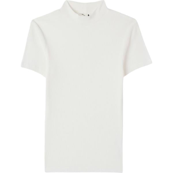 t-shirt Terranova bianco tinta unita