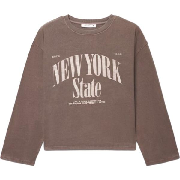 t-shirt Terranova marrone con stampe
