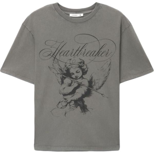 t-shirt Terranova grigio con stampe