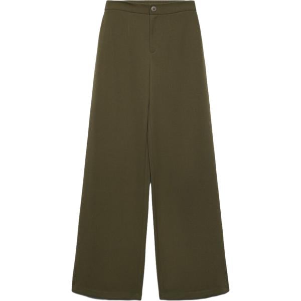 Pantaloni a palazzo da donna in verde oliva senza tasche Terranova Terranova