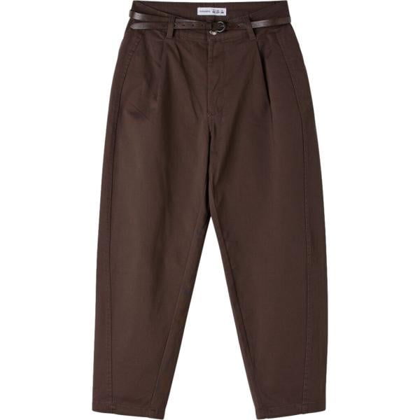 pantaloni Terranova marrone tinta unita